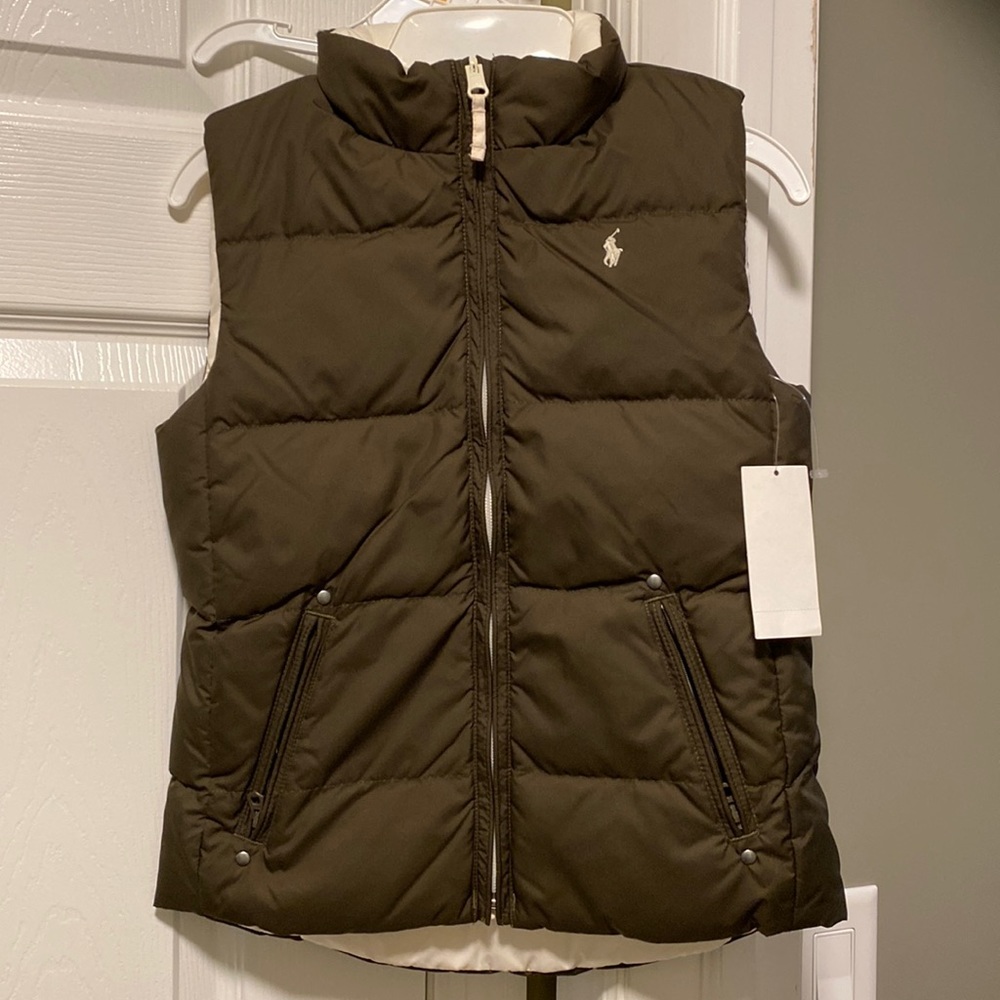 Ralph Lauren Brown Puffer Vest Size 6x BNWT